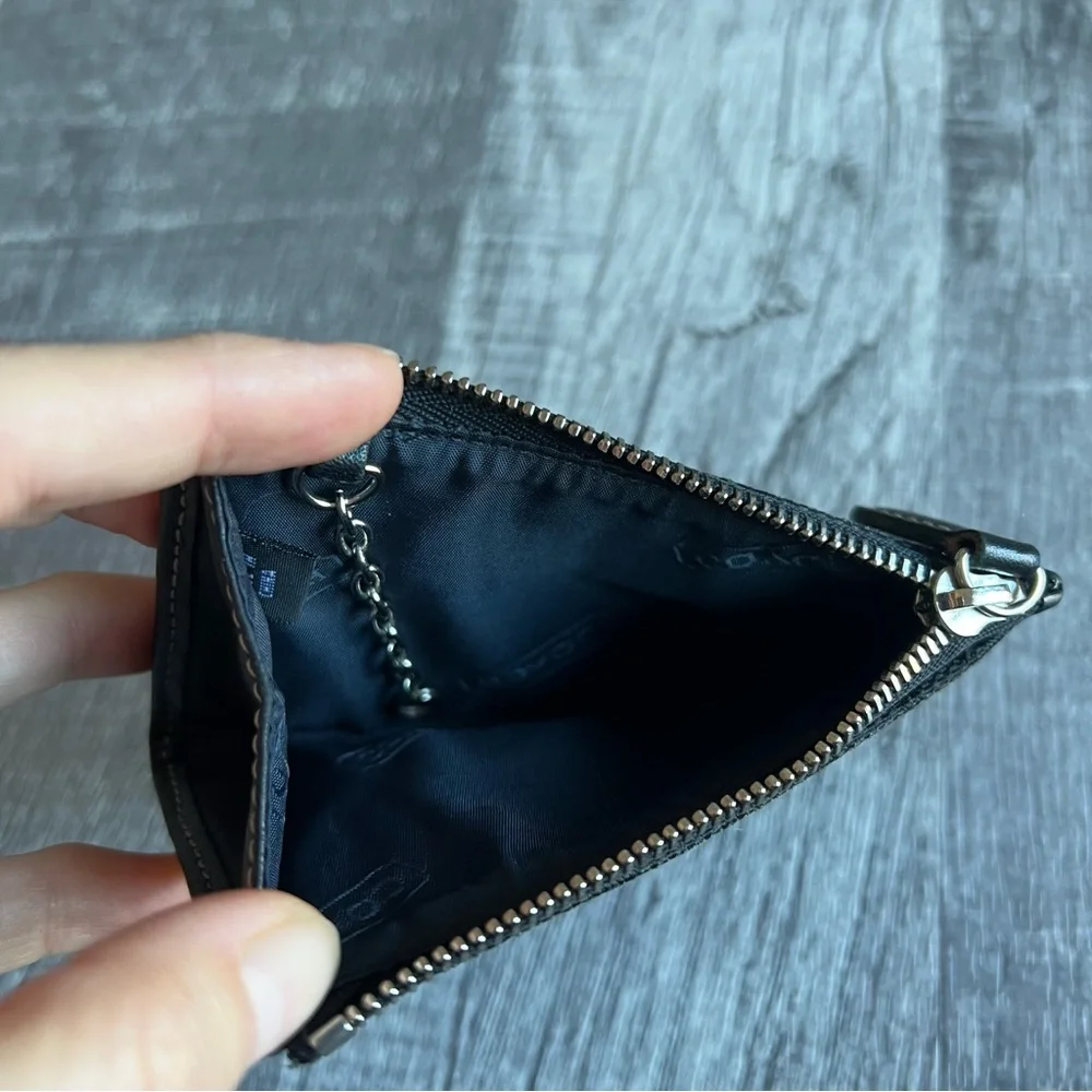 Coach Key Chain/Card Holder Wallet Black